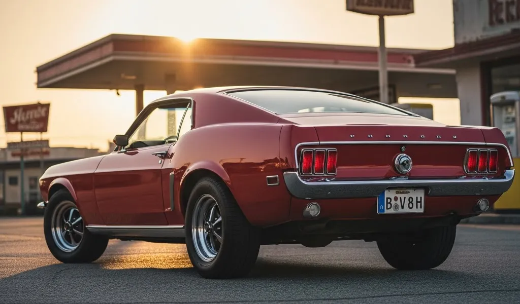Oldtimer VW Käfer mit H-Kennzeichen auf einer Landstraße