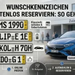 Wunschkennzeichen kostenlos reservieren