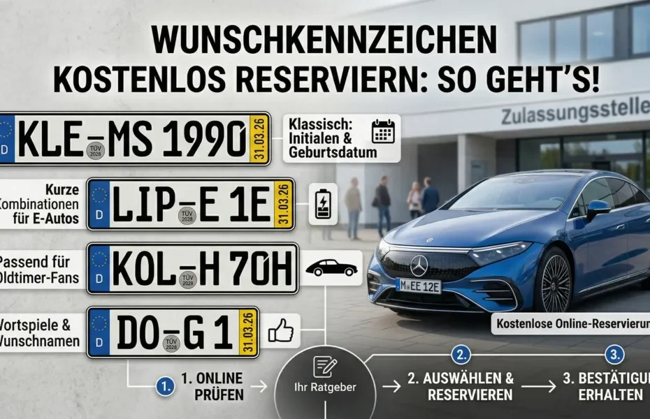 wunschkennzeichen kostenlos reservieren