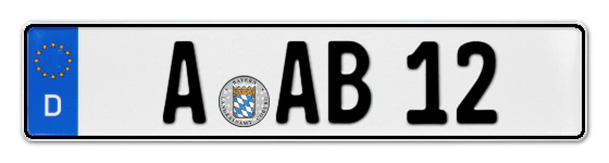 Autokennzeichen Augsburg