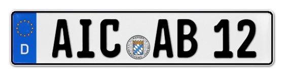 Autokennzeichen AIChach