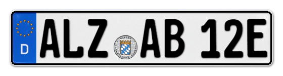 E-Kennzeichen ALZenau online bestellen