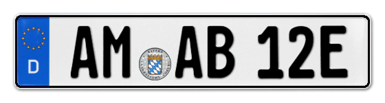 E-Kennzeichen AMberg online bestellen