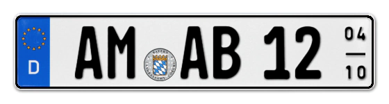Saisonkennzeichen AM für AMberg online bestellen