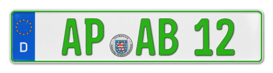 Grüne Kennzeichen AP online bestellen