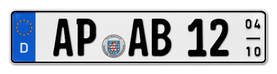 Saisonkennzeichen AP für APolda online bestellen