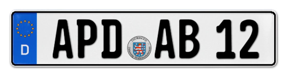 Autokennzeichen APolDa