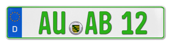 Grüne Kennzeichen AU online bestellen