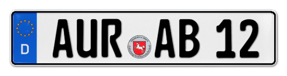 Autokennzeichen AURich