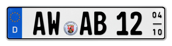 Saisonkennzeichen AW für AhrWeiler online bestellen