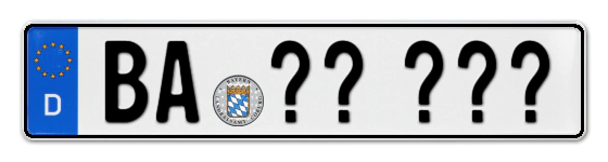Wunschkennzeichen Bamberg reservieren