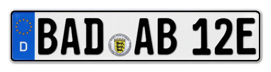 E-Kennzeichen BADen-Baden online bestellen