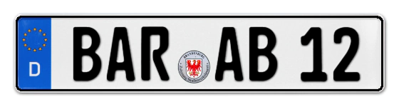 Autokennzeichen BARnim