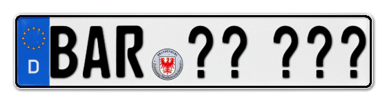 Wunschkennzeichen Barnim reservieren