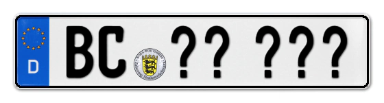 Wunschkennzeichen Biberach reservieren
