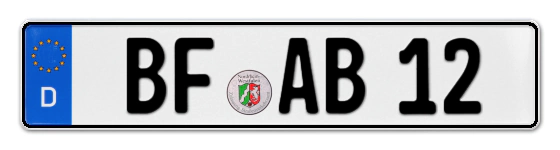 Autokennzeichen BurgsteinFurt