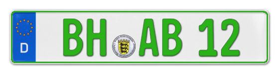 Grüne Kennzeichen BH online bestellen