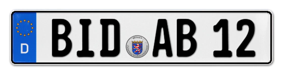 Autokennzeichen BIeDenkopf