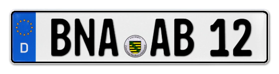 Autokennzeichen BorNA