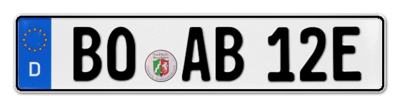 E-Kennzeichen BOchum online bestellen