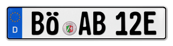 E-Kennzeichen BÖrde online bestellen