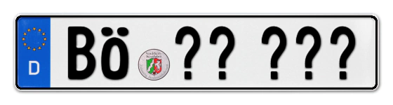 Wunschkennzeichen BÖrde reservieren