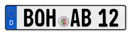 Autokennzeichen BOcHolt