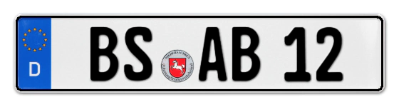 Autokennzeichen BraunSchweig