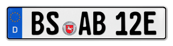 E-Kennzeichen BraunSchweig online bestellen
