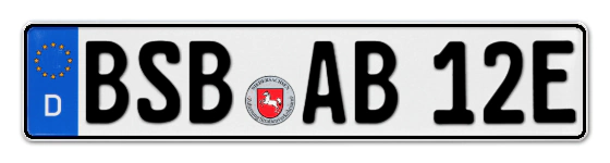 E-Kennzeichen BerSenBrück online bestellen