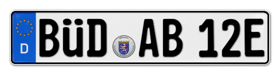 E-Kennzeichen BÜDingen online bestellen