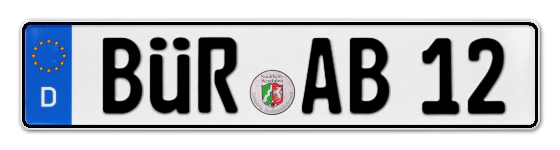 Autokennzeichen BÜRen