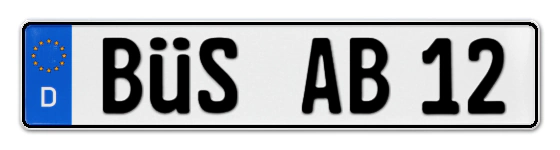 Autokennzeichen BÜSingen