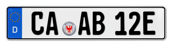 E-Kennzeichen CAlau online bestellen