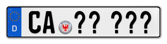 Wunschkennzeichen Calau reservieren