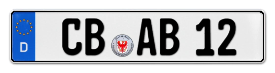 Autokennzeichen CottBus