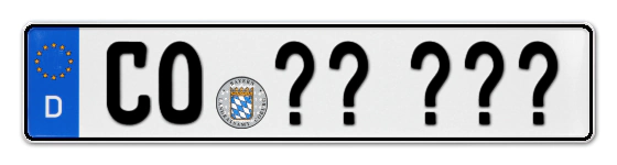 Wunschkennzeichen Coburg reservieren