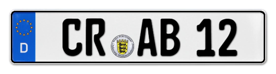 Autokennzeichen CRailsheim