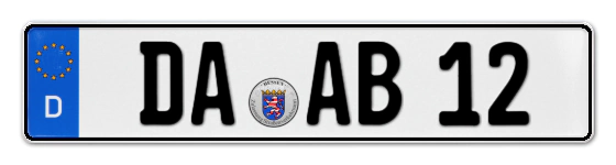 Autokennzeichen DArmstadt