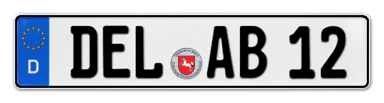 Autokennzeichen DELmenhorst