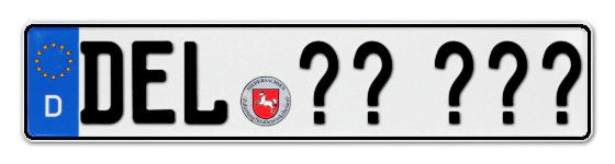 Wunschkennzeichen Delmenhorst reservieren