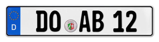 Autokennzeichen DOrtmund