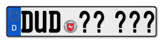 Wunschkennzeichen Duderstadt reservieren