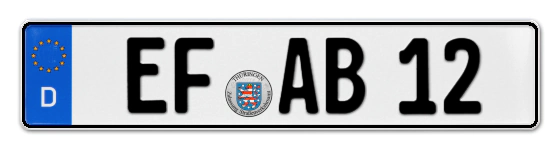 Autokennzeichen ErFurt