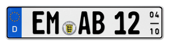 Saisonkennzeichen EM für EMmendingen online bestellen