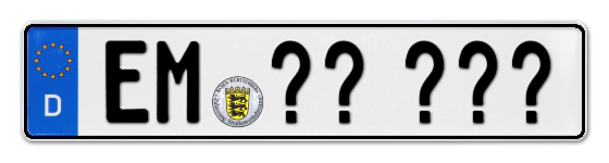 Wunschkennzeichen Emmendingen reservieren
