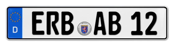 Autokennzeichen ERBach