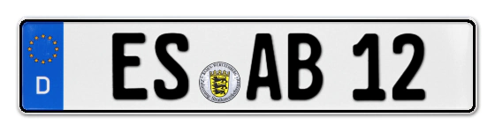 Autokennzeichen ESslingen