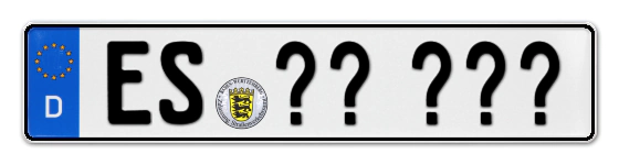 Wunschkennzeichen Esslingen reservieren