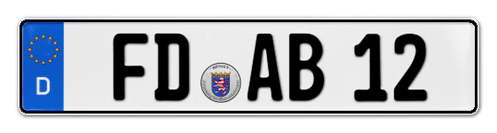 Autokennzeichen FulDa